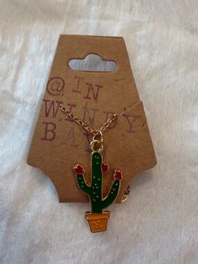 🌵CACTUS 2 GO 🌵 Gold Pendant Necklace